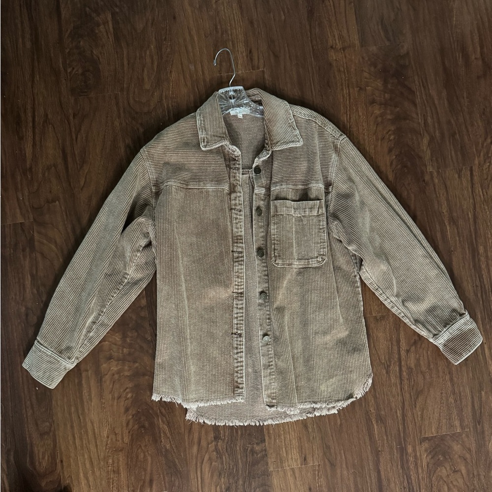 La Miel Women's Tan Corduroy Jacket